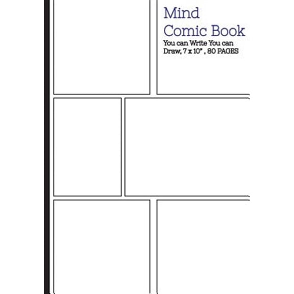 Mind Comic Book - 6 Panel,7"x10", 80 Pages, Make Your Own Comic Books (Paperback)