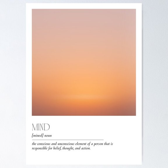 Mind Definition UNFRAMED Poster, 18x24