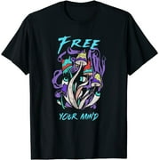 Mind-Expanding Psychedelic Mushroom Tee - Embrace Freedom with this Vibrant Trippy Shirt