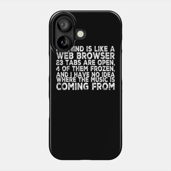 Mind Like A Web Browser Open Tabs Case for iPhone 11-17 - Slim Shockproof Cover