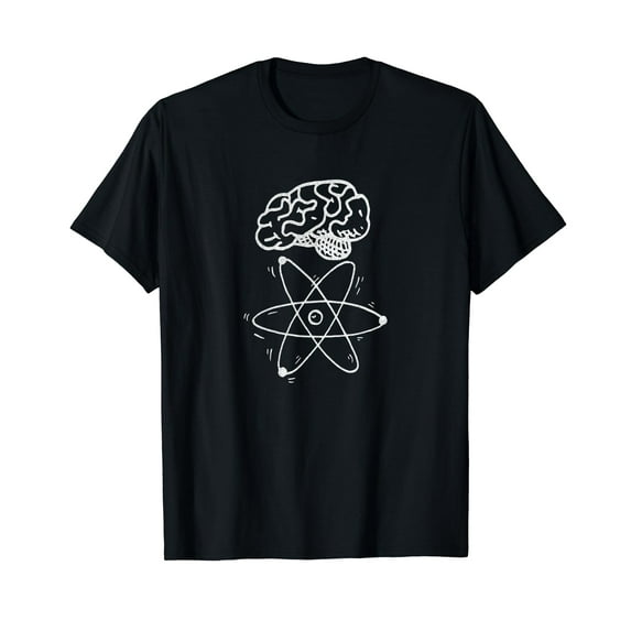 Mind Over Matter Brain over Atom Brainiac Funny T-Shirt