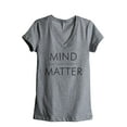 thumbnail image 1 of Mind Over Matter Women's Fashion Relaxed V-Neck T-Shirt Tee Heather Grey 2X-Large, 1 of 3
