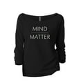 thumbnail image 1 of Mind Over Matter Women's Fashion Slouchy 3/4 Sleeves Raglan Lightweight Sweatshirt Black 2X-Large, 1 of 3
