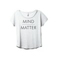 thumbnail image 1 of Mind Over Matter Women's Fashion Slouchy Dolman T-Shirt Tee Heather White Medium, 1 of 3