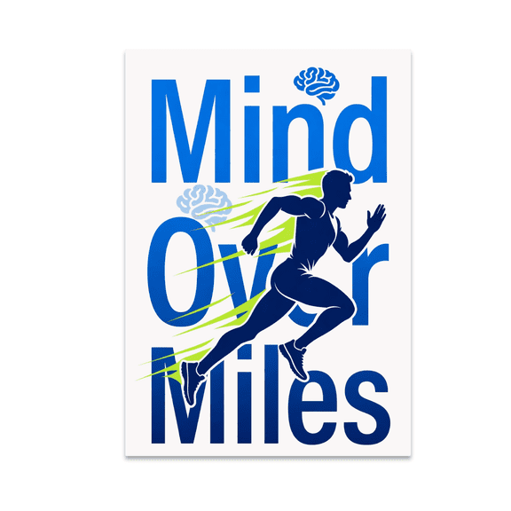 Mind Over Miles Motivational Runner Wall Print - Fitness Enthusiast - 13x19 Poster Print