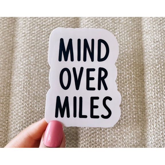 Mind Over Miles Running Runners Track Cool Cross Country Runner Gym Sticker