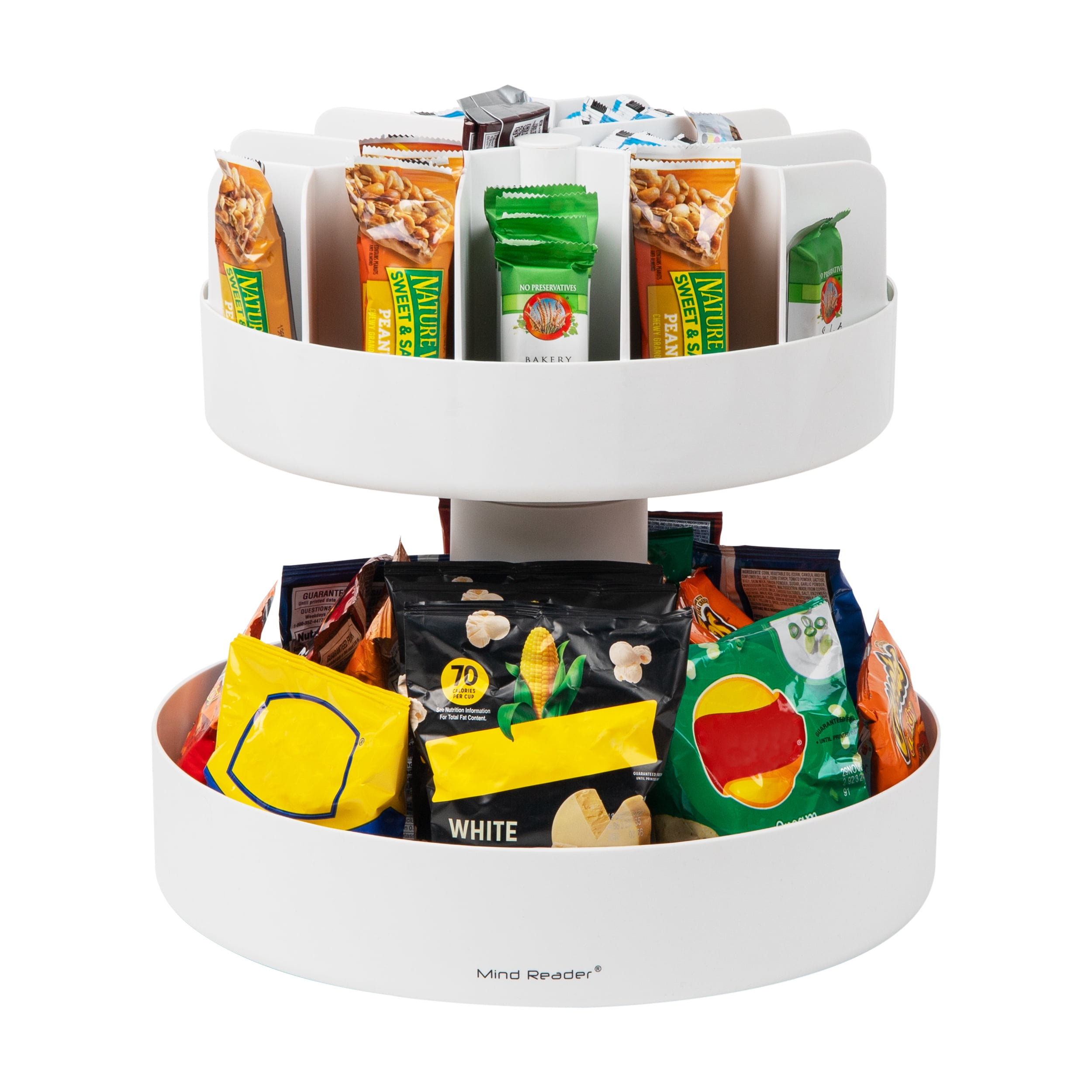 4-Sided Multi Bin Rotating Display Stand - Great for Snacks, Candy