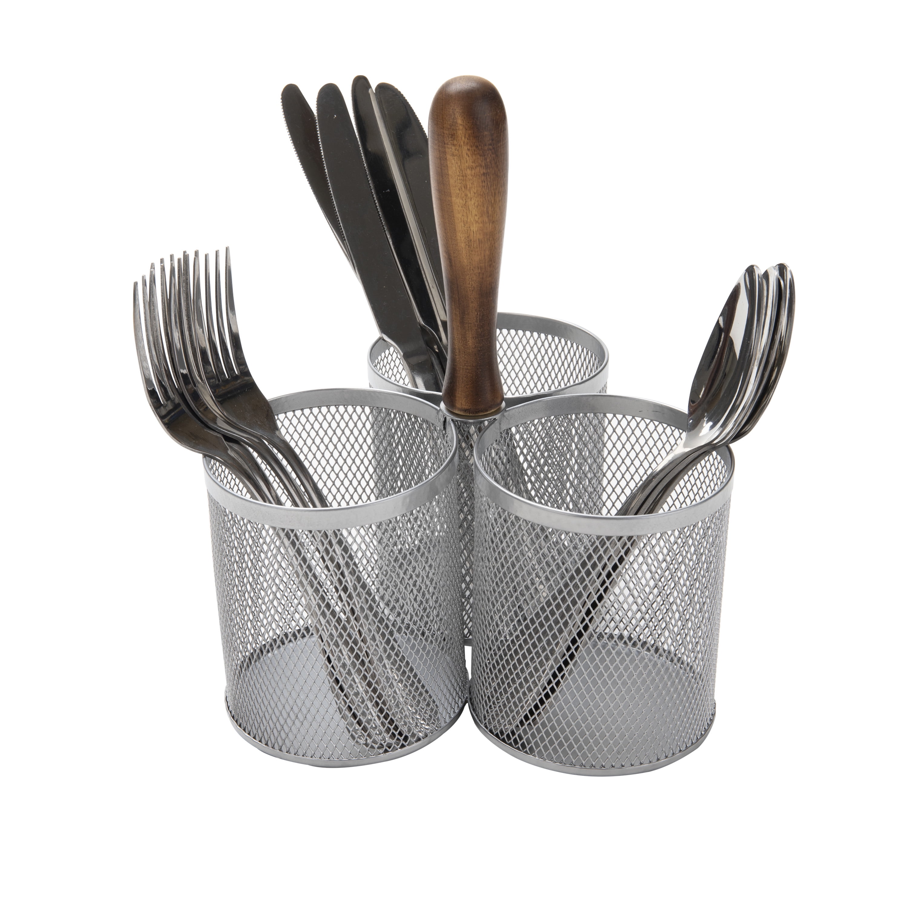 3-Section Black Mesh Cutlery Holder, Serve Ware Holder, Silverware Organizer, Forks, Spoons, Knives, Countertops 3-Section Black Mesh Cutlery Holder, Serve Ware Holder, Silverware Organizer, Forks, Spoons, Knives, Countertops
