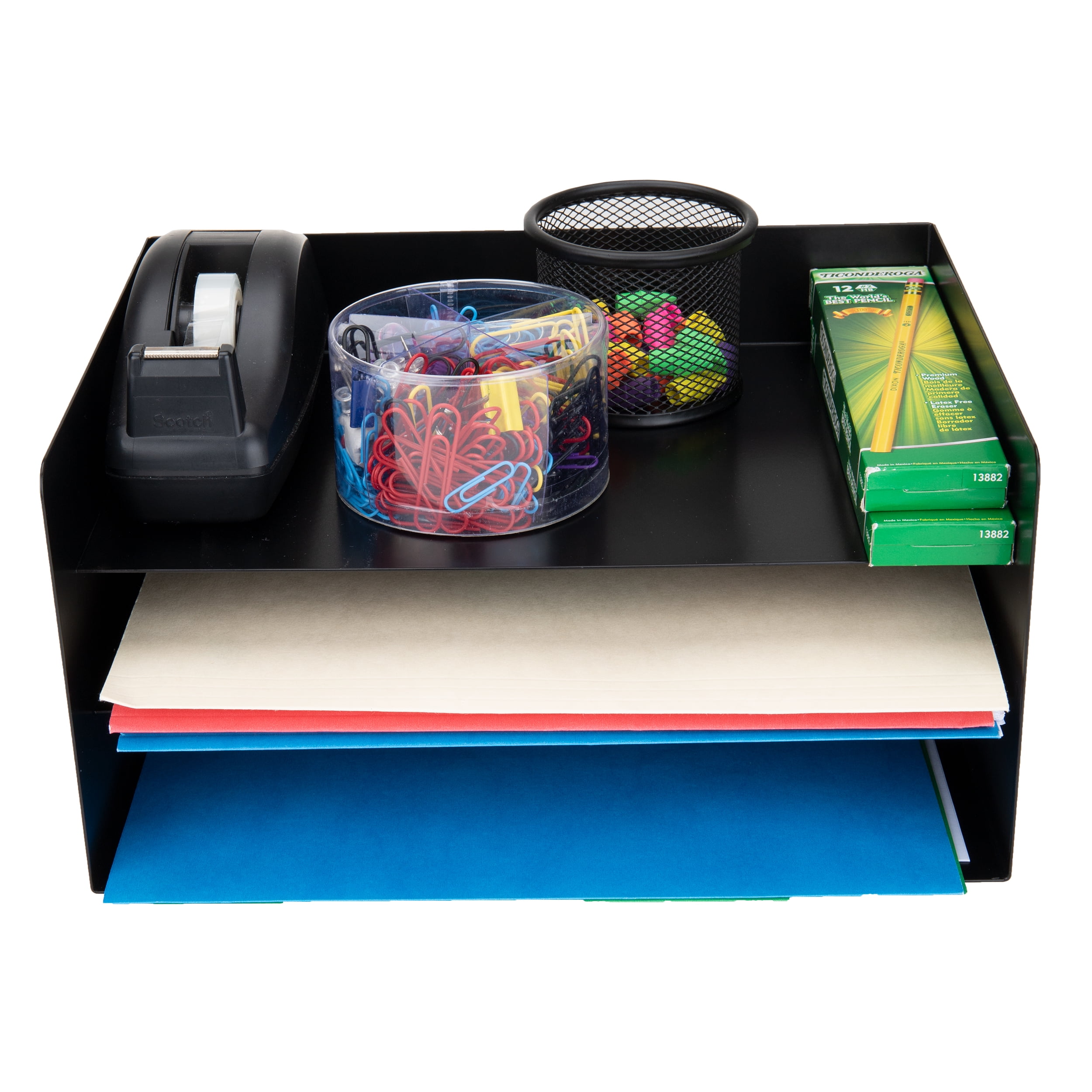 Mind Reader 3 Tier Letter Tray Document Sorter, Desk Storage Organizer