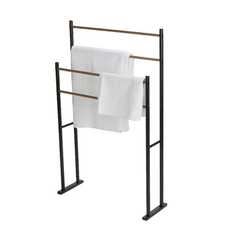 Mind Reader 4 Bar/2-Tier 22" Towel Rack, Black