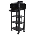 thumbnail image 1 of Mind Reader 4-Tier Adjustable Printer Stand with Wheels, Black, 1 of 7