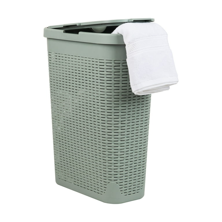 Free Shipping! Mind Reader 40L Slim Laundry Hamper with Lid