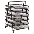 thumbnail image 1 of Mind Reader 6-Tier Paper Tray, Desktop Organizer, File Storage, Office, Metal Mesh, Black, 1 of 7