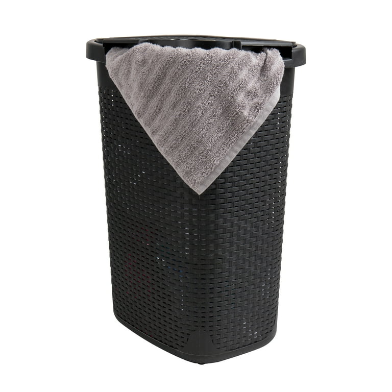 【MAISON DE COMME MA】Plain Laundry Basket Mind Reader 60L Slim Laundry Hamper Clothes Basket, Lid