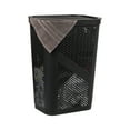 thumbnail image 1 of Mind Reader 60L Slim Laundry Hamper, Lid, Ventilated, Plastic, 17.25"L x 13.75"W x 23.5"H, Black, 1 of 9