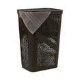 thumbnail image 1 of Mind Reader 60L Slim Laundry Hamper, Lid, Ventilated, Plastic, 17.25"L x 13.75"W x 23.5"H, Brown, 1 of 10