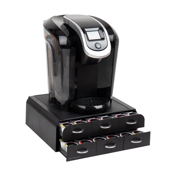 Mind Reader 72 Pod Coffee Drawer Organizer, 2 Tier Storage for Single Serve Pods, Countertop Pod Holder, Black