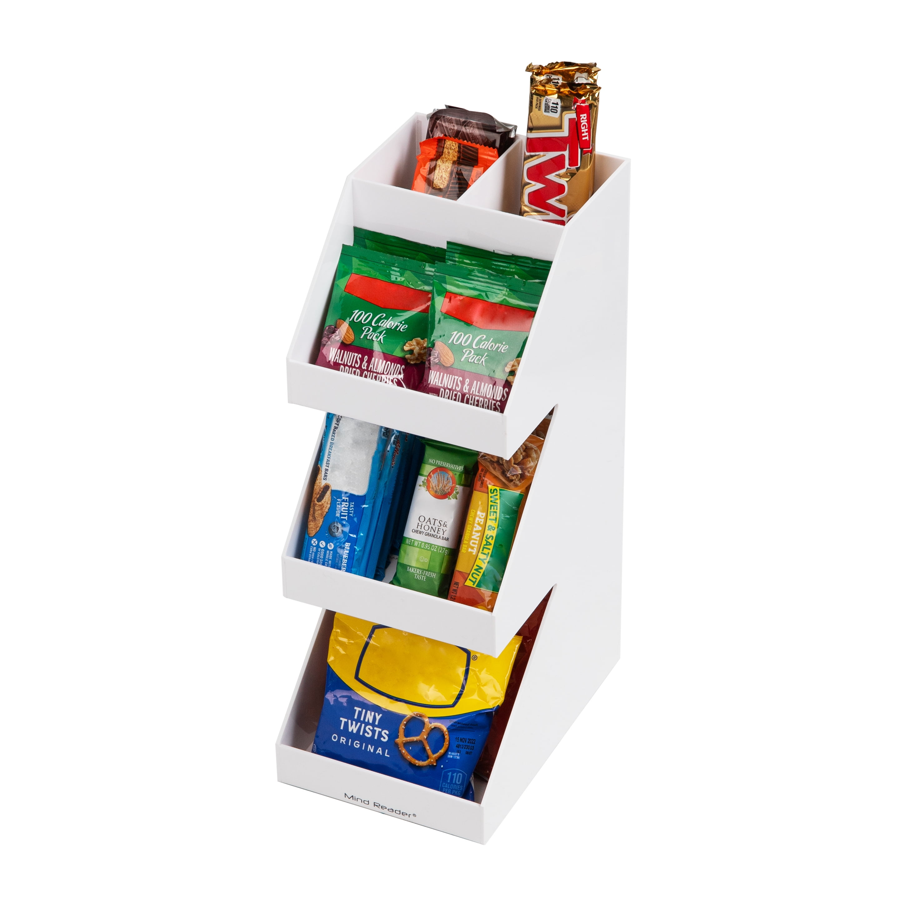 White Acrylic 3-Tier Coffee and Tea Condiment Organizer