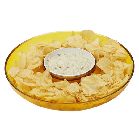 Mind Reader - Chip and Dip Bowl - Yellow