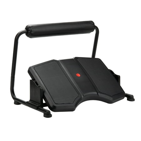 Mind Reader - Active Adjustable Footrest for Under Desk, Ergonomic Tilting Design with Padded Leg Support - Black