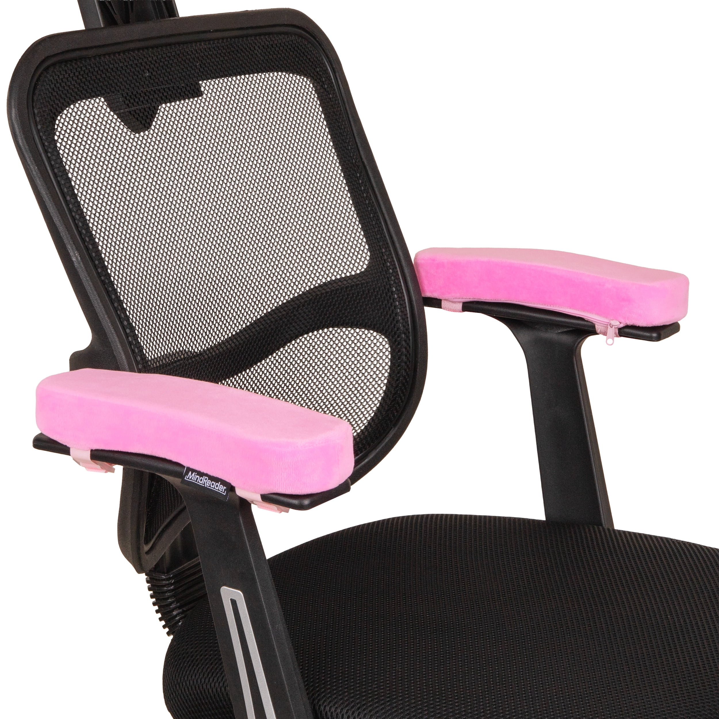 Mind Reader Air-Cloud Memory Foam Armrest Pads, Office & Gaming Chair Arm Rests, Elbow Support with Washable Cover, Black