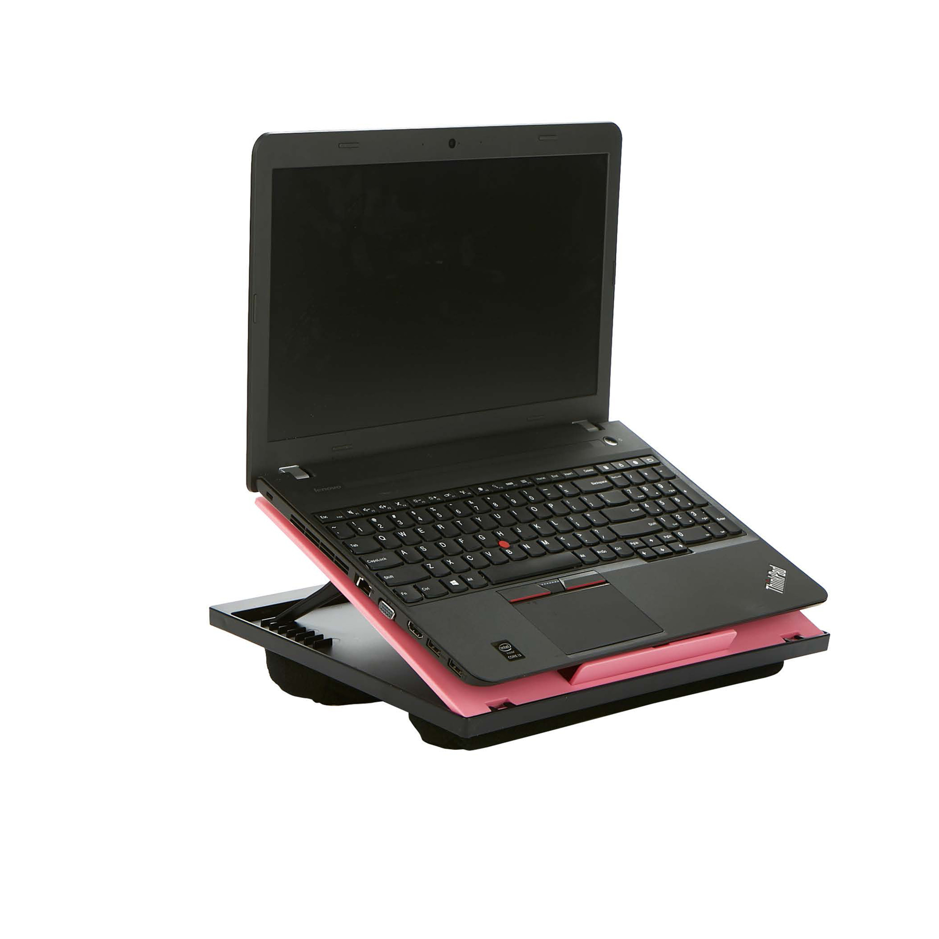 Mind Reader Adjustable 8 Position Lap Top Desk with Cushions,