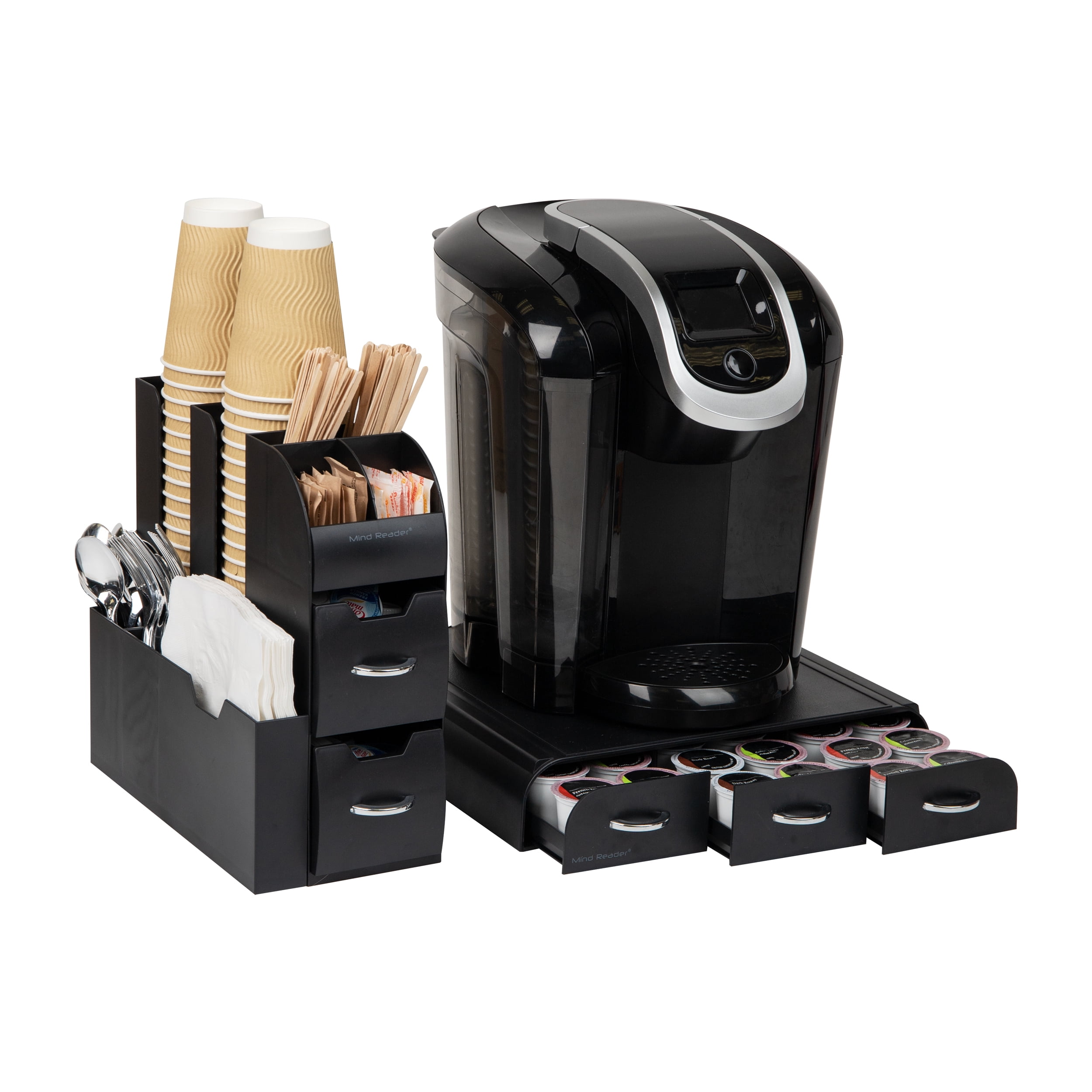 Mind Reader Anchor Collection, Coffee Cup and Condiment Organizer with –  Mindreaderstore