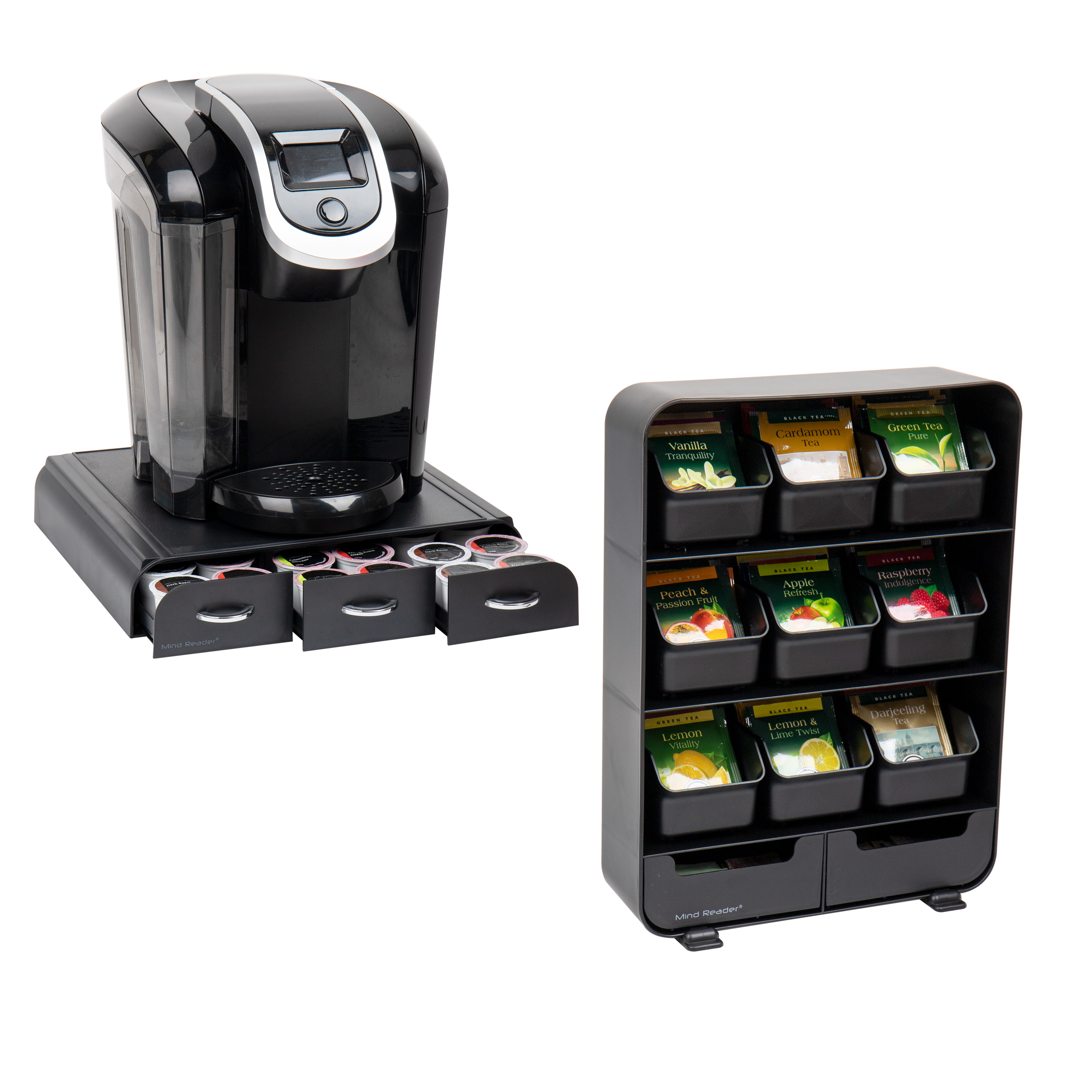 Mind Reader Anchor Collection, Coffee and Tea Dispenser Set, Includes a
