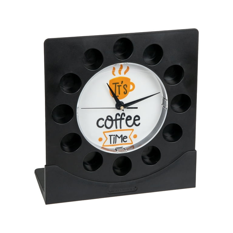 Mind Reader Anchor Coffee Pod Holder with Clock - 1 - Black Mind Reader Anchor Coffee Pod Holder with Clock - 1 - Black