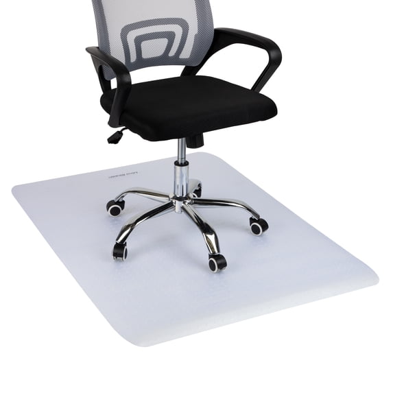 Mind Reader Office Chair Mat for Carpet, Under Desk Protector, Carpet Grips, Rolling, 48 x 36 inches, PVC, Clear