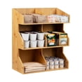 thumbnail image 1 of Mind Reader Coffee Pod Condiment Station Countertop Organizer,  13"L x 6.25"W x 15.25"H, Brown, 1 of 7