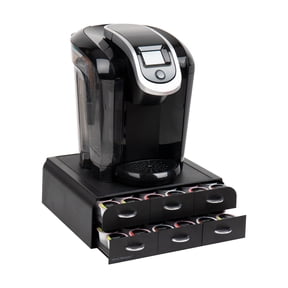 Mind Reader 72 Pod Coffee Drawer Organizer, 2 Tier Storage for Single Serve Pods, Countertop Pod Holder, Black