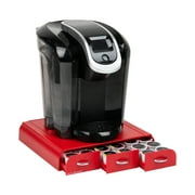 Mind Reader Coffee Pod Organizer with 3 Drawers, 36 Pod Capacity, Countertop, Red 1 per pack