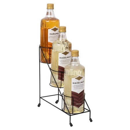 Mind Reader Coffee Syrup Station, Kitchen Countertop Organizer, 4.25"L x 14"W x 10.75"H, Black
