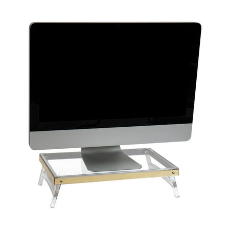 Mind Reader - Cosmopolitan Collection Foldable Monitors Stand - Gold