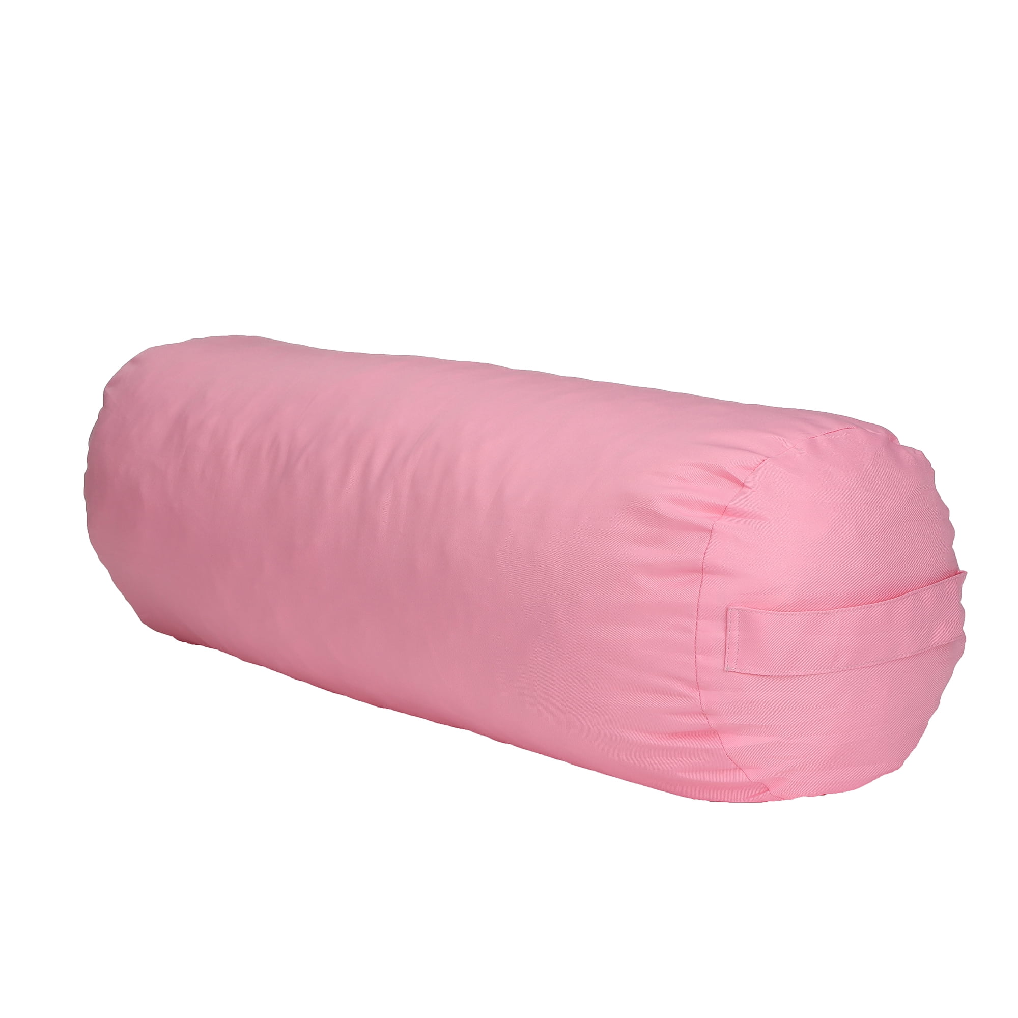 Mind Reader Cotton Yoga Bolster/Cushion, Meditation Yoga Pillow, Pink