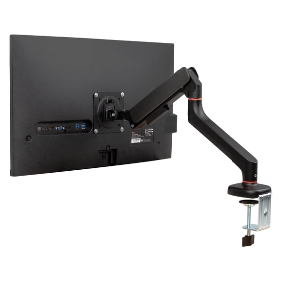 Mind Reader Counter-Balance Gas Spring Monitor Arm, 13"-32" Single Desk Mount, 180 Rotation, Tilt 65, Swivel 180, VESA 75x75/100x100, Black