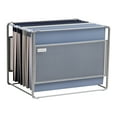 thumbnail image 1 of Mind Reader Desktop File Folder Organizer Box File Crate For Hanging Files and Mail, Silver, 1 of 6