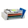 thumbnail image 1 of Mind Reader Desktop Organizer, File Storage, Paper Tray, Workspace, Office, Metal, White, 1 of 7