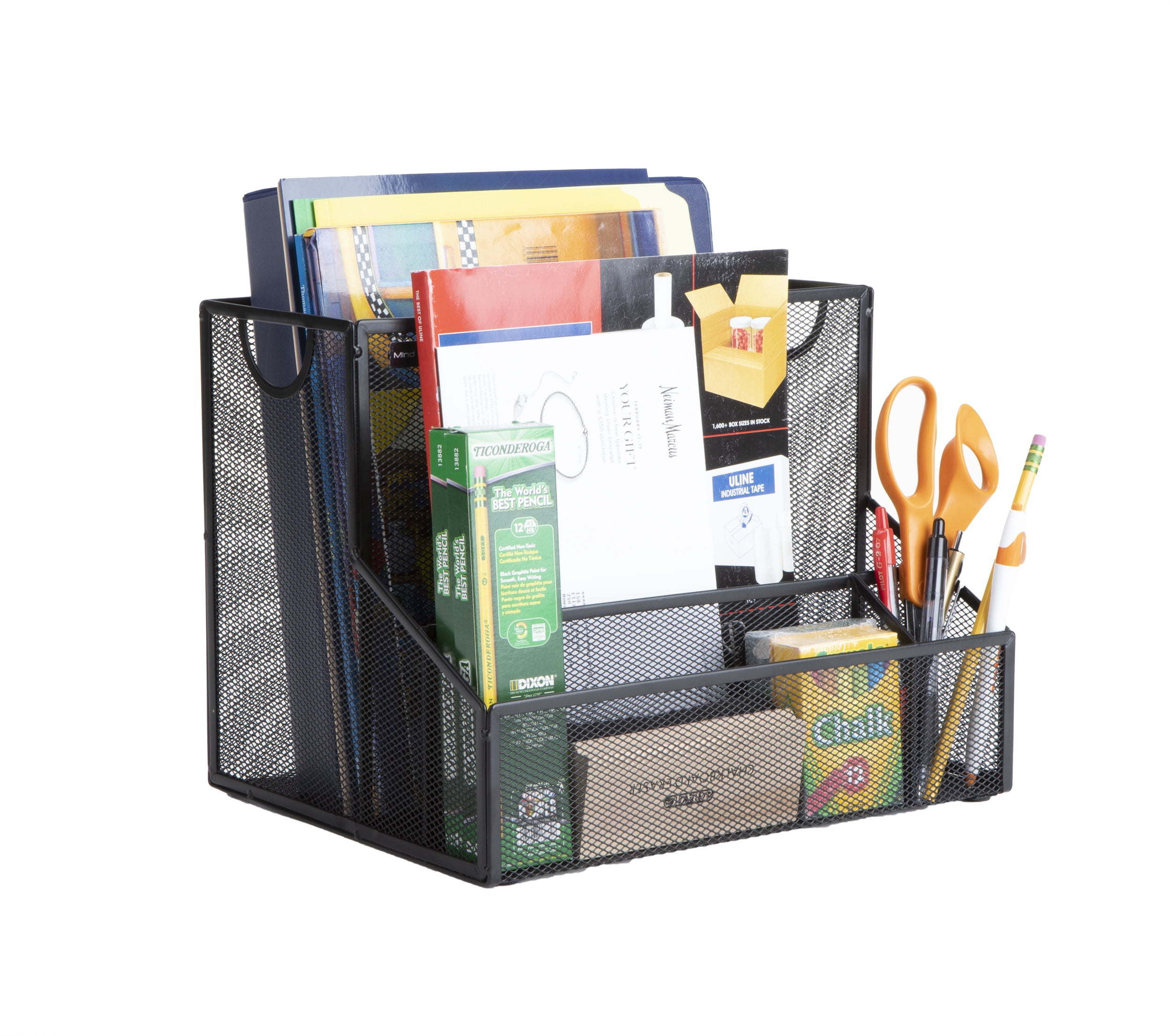 Mind Reader Desktop Organizer, Vertical File Storage, Letter Size, Office, Metal, Black
