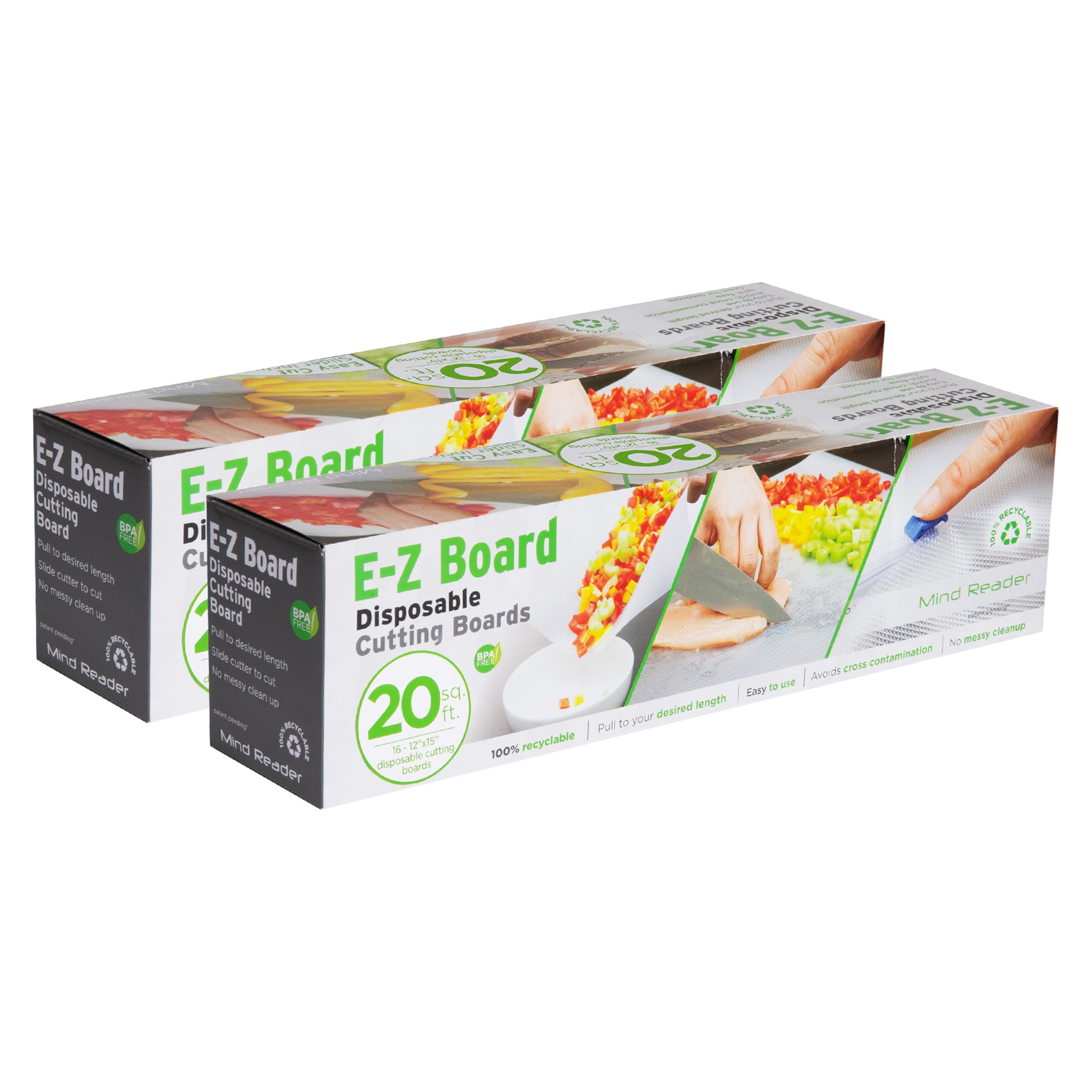Mind Reader E-Z Board Disposable Plastic Cutting Board, Flexible