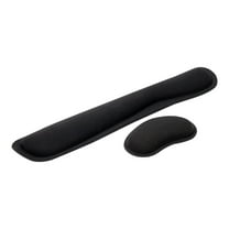 Mind Reader Ergonomic Keyboard and Mouse Wrist Rest Set, Foam, 16.75"L x 3"W x 0.75"H, 2 Pcs, Black