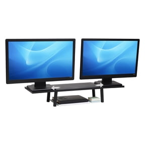 Mind Reader Extendable Monitor Stand, Adjustable Desktop Riser for Dual Monitors, Printers, Laptops, TV, 31.540 Inch Width, Black