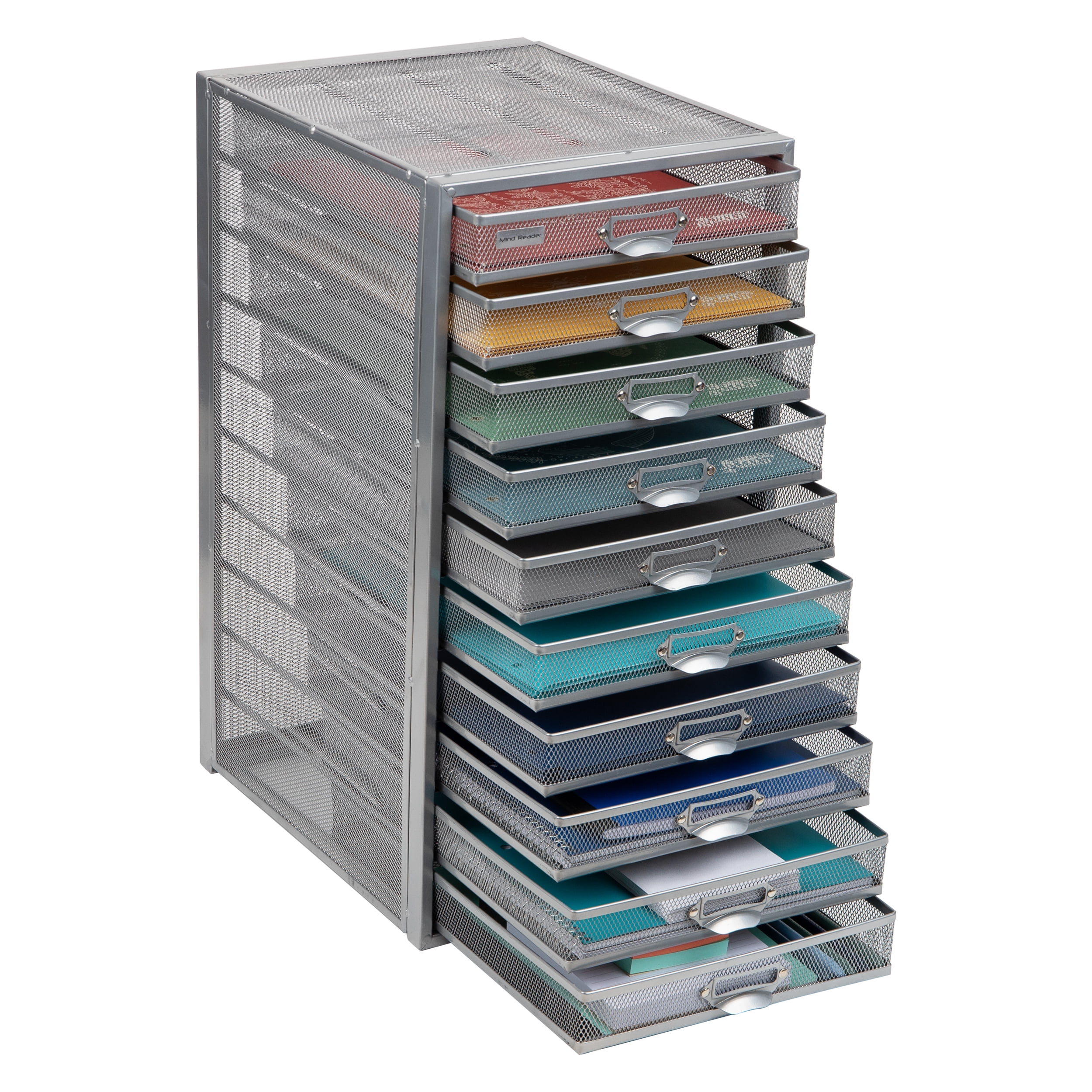 Mind Reader File Storage Drawers Desk Organizer Multi Purpose 10.75 L x 14 W x 21.25 H Black Walmart