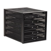 Mind Reader File Storage Drawers, Desk Organizer, Multi-Purpose, Crafts, 11"L x 14"W x 11"H, Black