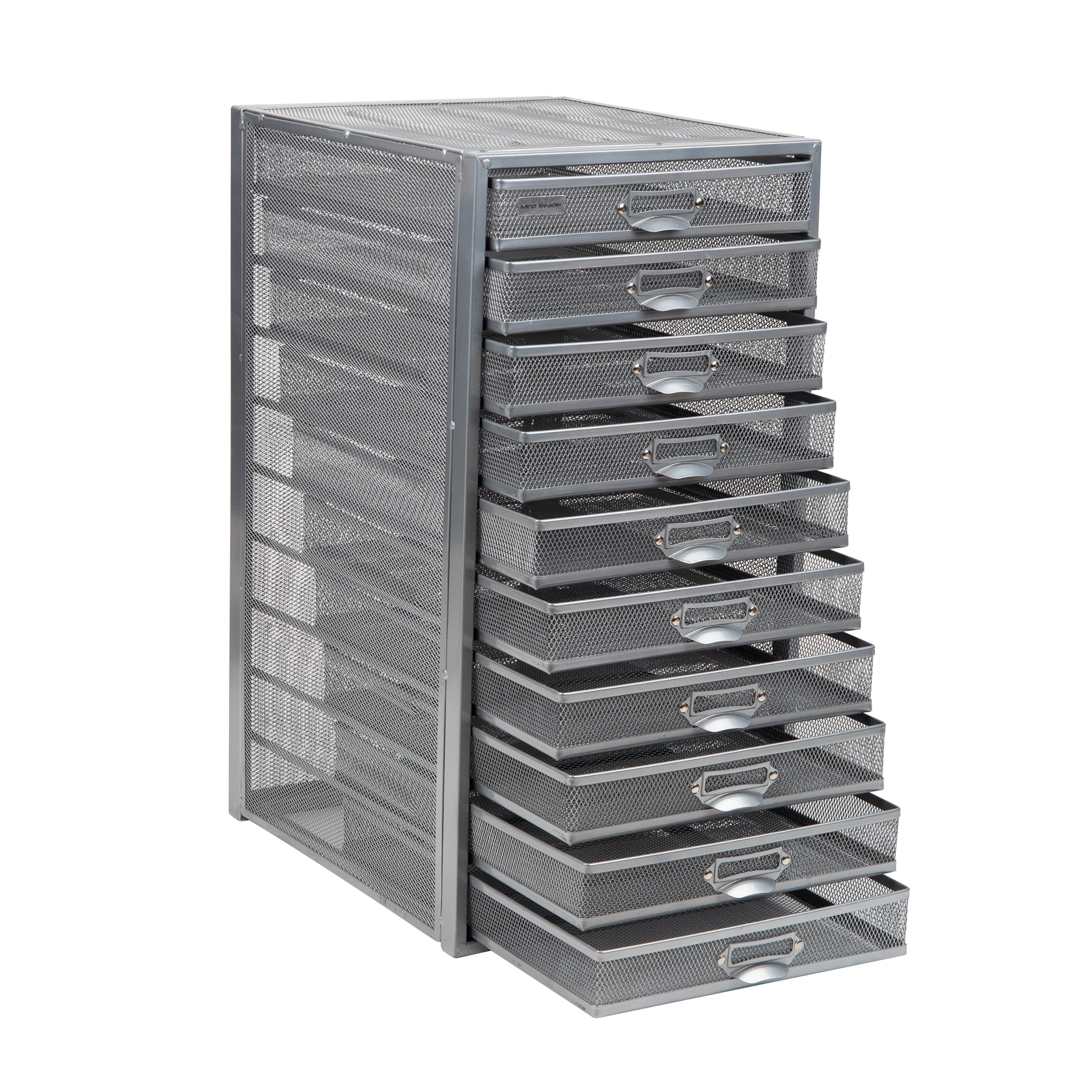 Mind Reader Network Collection 3-Drawer Accessory Storage Desktop  Organizer, 6-1/2H x 6-1/2W x 6-1/4L, Black