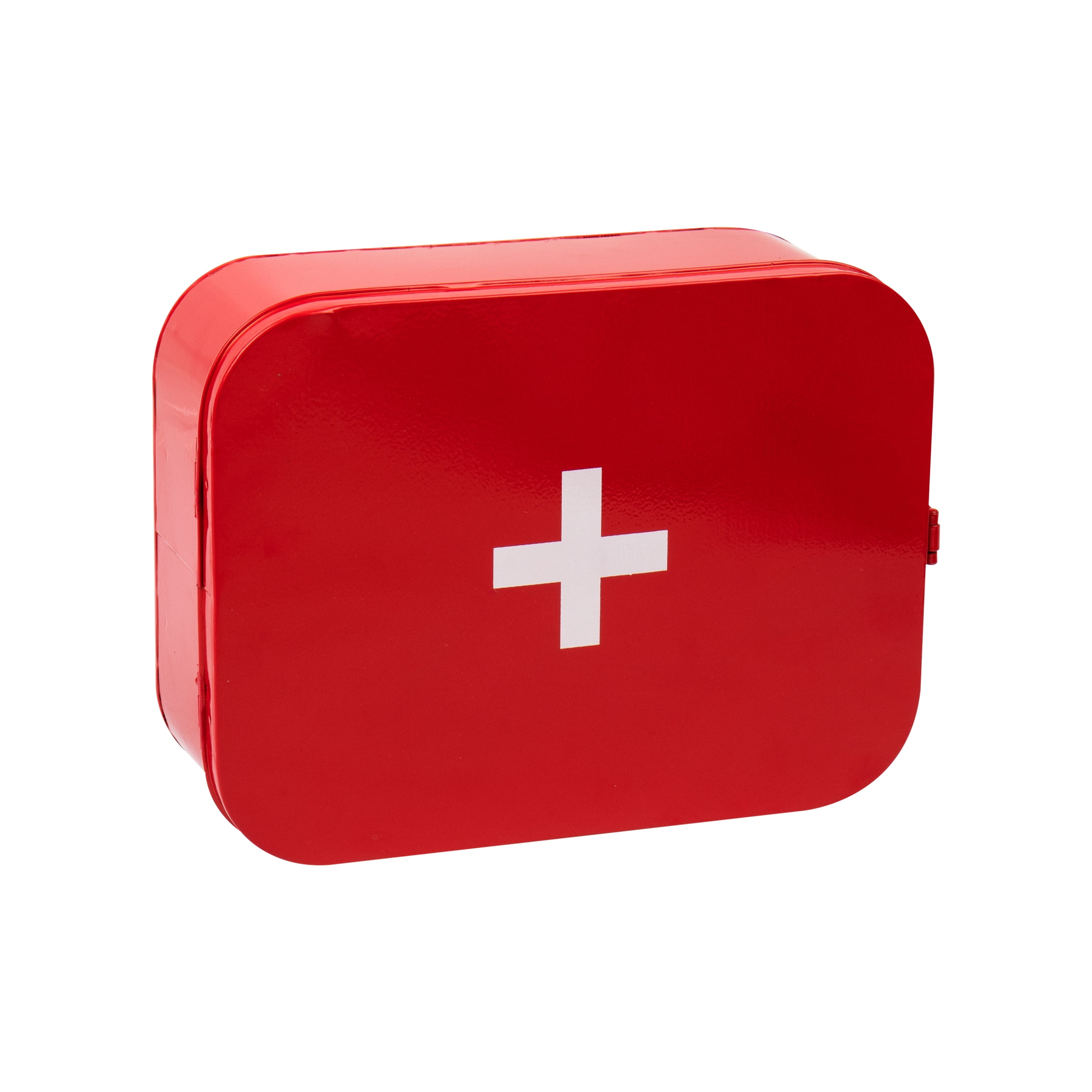 Mind Reader First Aid Box, Emergency Kit, Medical Supply Organizer, Wall  Mountable, Metal, 12.25L x 9.25W x 4.25H, Red