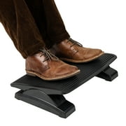 Mind Reader Foot Rest, Under Desk at Work, Ergonomic, Height Adjustable, Office, Plastic, Black