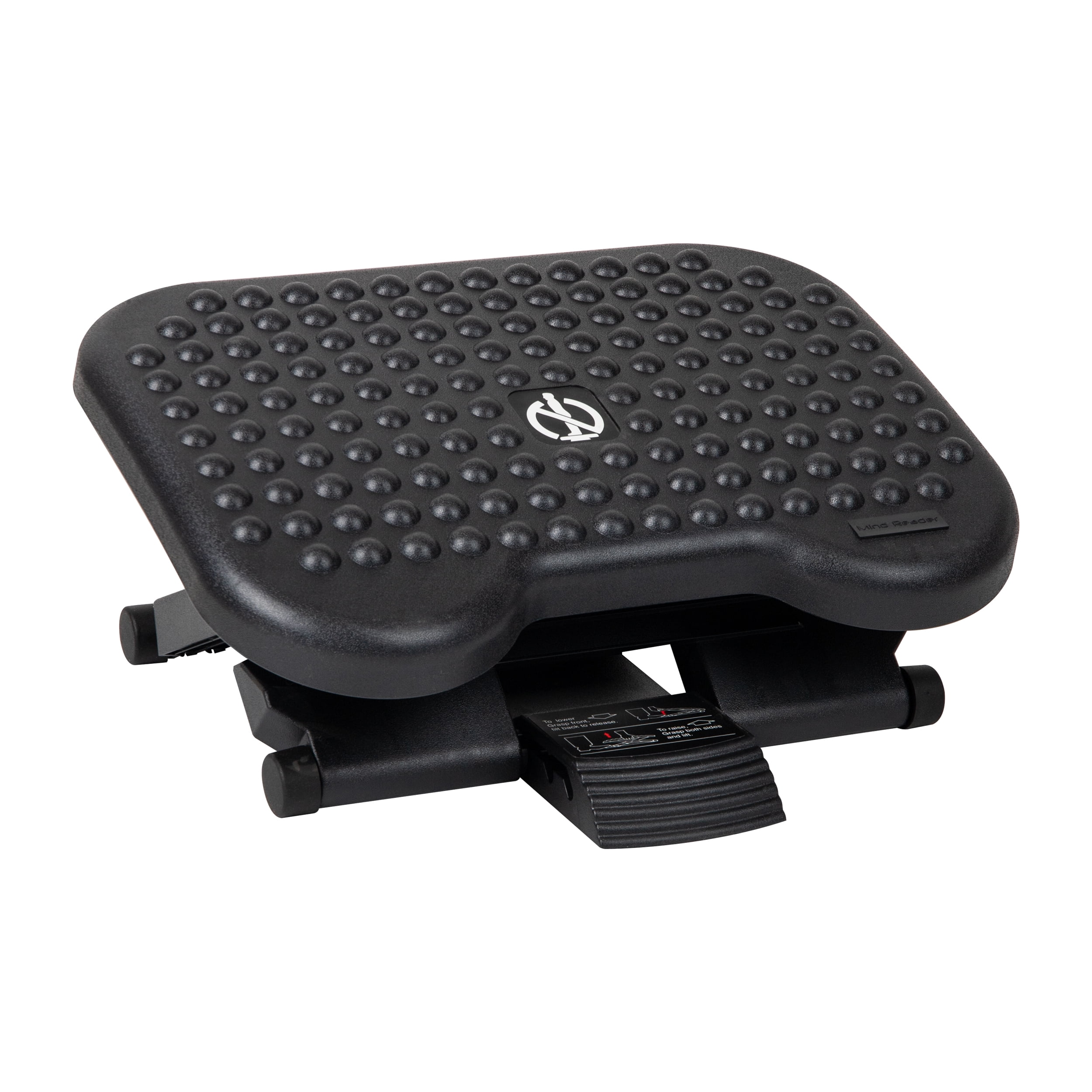 Mount-It! Black Ergonomic Footrest Adjustable Height and Angle 18 in. x 14 in.