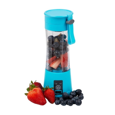 Mind Reader Handheld, Rechargeable Personal Juicer, USB-Powered, Portable Blender, Blue